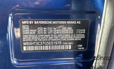 2016 BMW X1 xDrive28I z USA, uszkodzony, nr VIN WBXHT3C37G5E51978